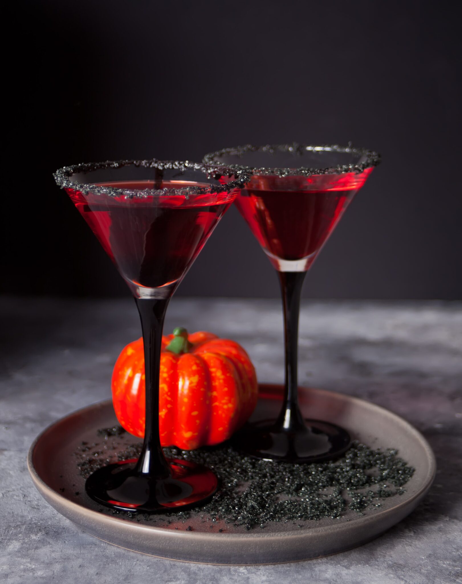 Red Halloween gin cocktails from the best bar hire Colchester can offer