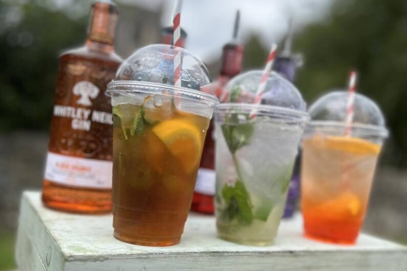 Cold drinks made for outdoor wedding by Beyond Bar Hire